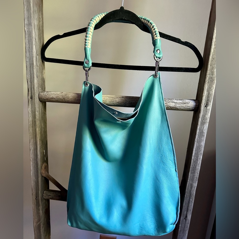 Byloom & Hyde Seafoam Leather Bag